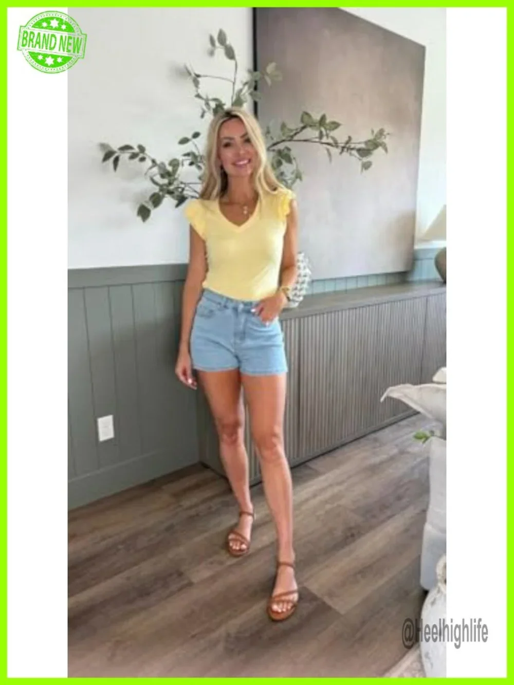 Stretchy Denim Cut Off Jean Shorts High Rise Ripped Frayed Summer Hot Shorts
